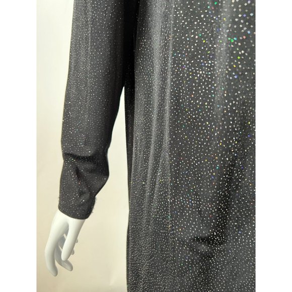 Delta Burke Metallic Thread Jacket  M Black  Metallic Polyester Made in USA - Picture 4 of 16